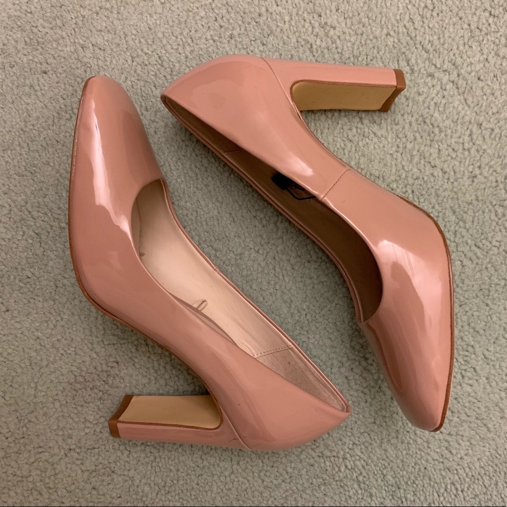 Nude almond toe pumps | Zara